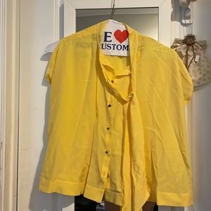Ted Baker yellow bow blouse no tags with Kate Spade